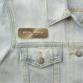 Porte-nom Bureau professionnel en or brossé (En situation)