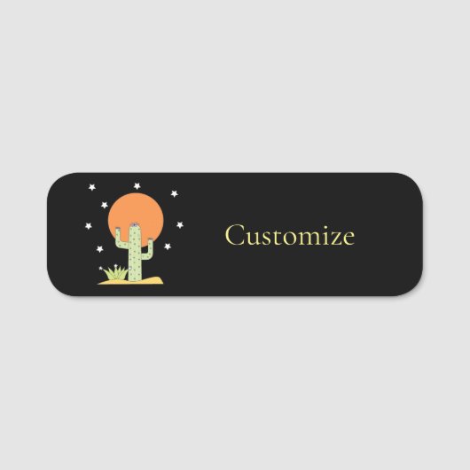 Porte-nom Cactus du désert Sun Thunder_Cove (Devant)