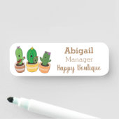 Porte-nom Cactus trio chantante mignonne dessin animé (En situation)