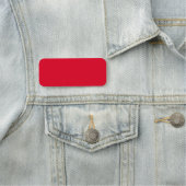 Porte-nom Cadmium Rouge couleur solide (En situation)