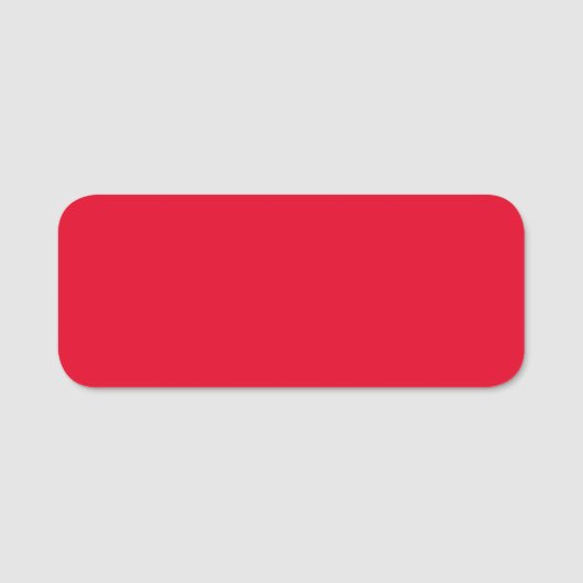Porte-nom Cadmium Rouge couleur solide (Devant)