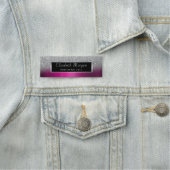 Porte-nom Cadre en argent, Parties scintillant ombre violet (En situation)