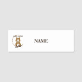 Porte-nom Café café Chien simple moderne (Devant)