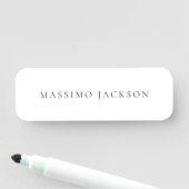Porte-nom Calligraphie chic simple noir et blanc de son prop (En situation)