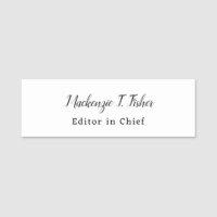Calligraphie classique Élégante Plaque blanche sim