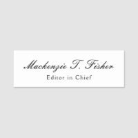 Calligraphie classique Élégante Plaque blanche sim