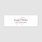 Porte-nom Calligraphie classique tendance monogramme (Devant)