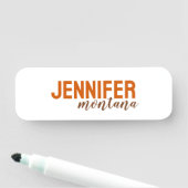 Porte-nom Calligraphie Elegant Plain Ajouter son propre nom (En situation)