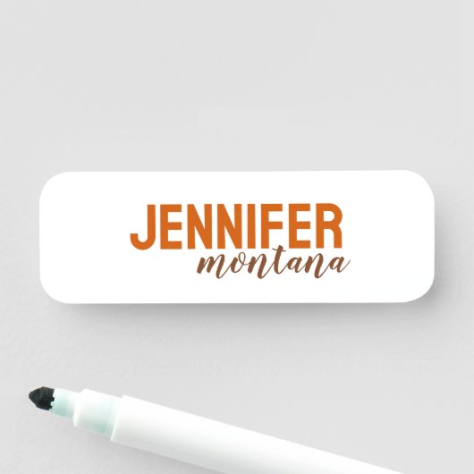 Porte-nom Calligraphie Elegant Plain Ajouter son propre nom (En situation)