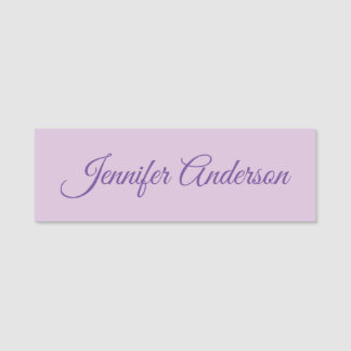 Porte-nom Calligraphie Pastel Thistle rose Personnalisé