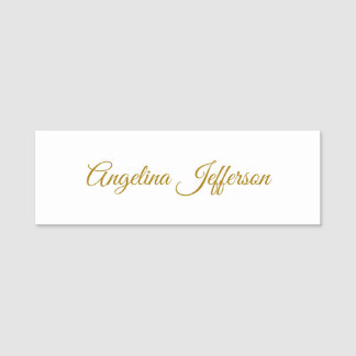 Porte-nom Calligraphie professionnelle Elegant or couleur
