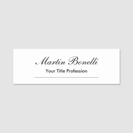 Porte-nom Calligraphie professionnelle extraordinaire unique (Devant)