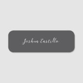 Porte-nom Calligraphy Simple Grey Professional Name (Devant)