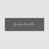 Porte-nom Calligraphy Simple Grey Professional Name (Devant)