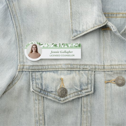 Porte-nom Calme Vert Vert Vert Vert Vert Vert Arrondi ID pho (En situation)