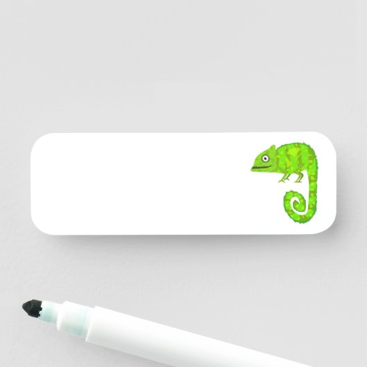 Porte-nom Caméléon vert mignon (En situation)