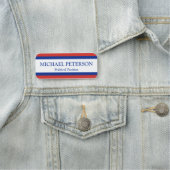 Porte-nom Campagne Patriotique Rouge Blanc Et Bleu (En situation)