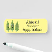 Porte-nom Caricature de légumes de l'okra chantante mignonne (En situation)