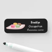 Porte-nom Caricature de Macaron (En situation)