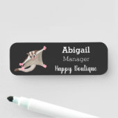 Porte-nom Caricature de planeur de sucre joyeux (En situation)