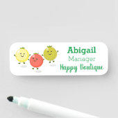 Porte-nom Caricature de tomates cerises mûres (En situation)