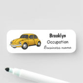 Porte-nom Caricature de voiture classique (En situation)