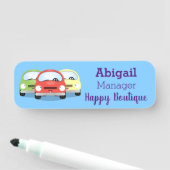 Porte-nom Caricature de voitures Cute kawaii (En situation)
