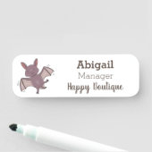 Porte-nom Caricature de vol de chauve-souris (En situation)