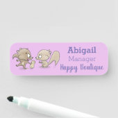 Porte-nom Caricature d'écureuils marrants (En situation)