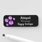 Porte-nom Caricature kawaii de méduse violette rose mou (En situation)