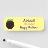 Porte-nom Caricature mignonne de mûre mauve de mûre mûre mau (En situation)