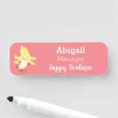 Porte-nom Caricature sur la banane de Cute kawaii (En situation)