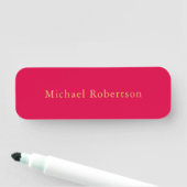 Porte-nom Carmine Rouge or couleurs Professional tendance mo (En situation)