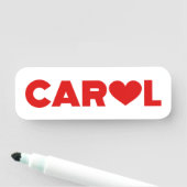 Porte-nom Carol Love (En situation)