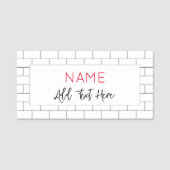 Porte-nom Carrelage de métro architectural Moderne (Devant)