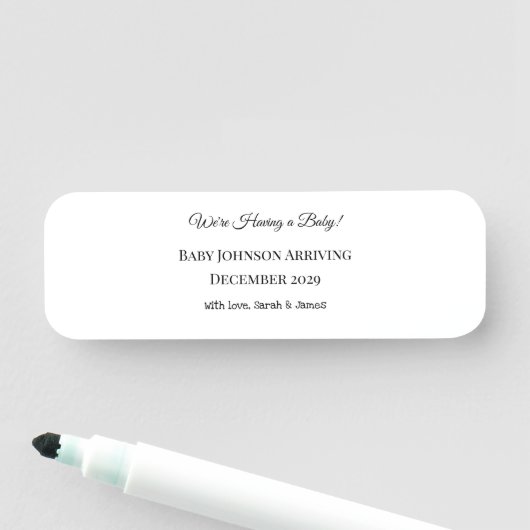 Porte-nom Carte de déclaration personnalisée pour bébé (En situation)