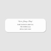 Porte-nom Carte de déclaration personnalisée pour bébé (Devant)
