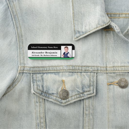 Porte-nom Cartes d'identification d'identité d'enfant étudia (En situation)