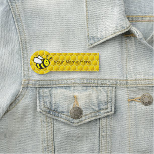 Porte-nom Carton d'abeille de miel 3,0" X 1,5"