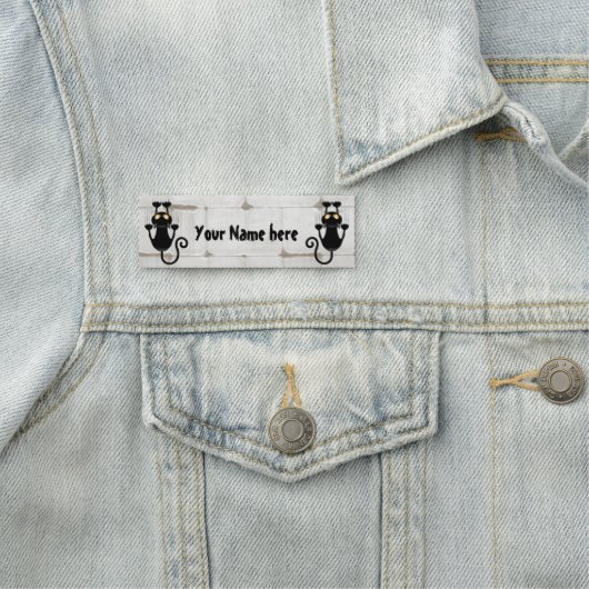 Porte-nom Cat Falling down fun dessin personnage (En situation)