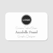 Porte-nom Catégorie d'entreprise - Numéro d'employé moderne (Devant)