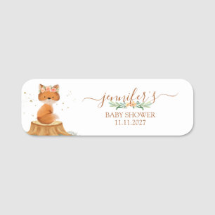 Porte-nom Célébration du renard floral
