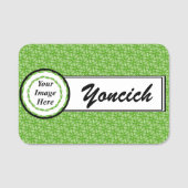 Porte-nom Cercle double feuille par Kenneth Yoncich (Devant)