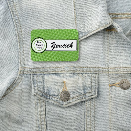 Porte-nom Cercle double feuille par Kenneth Yoncich (En situation)