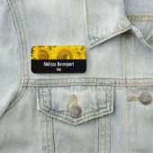 Porte-nom Champ jaune de tournesols photo (En situation)