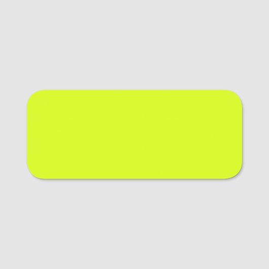 Porte-nom Chartreuse Couleur jaune uni (Devant)