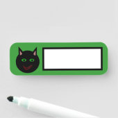 Porte-nom Chat noir d'Halloween (En situation)