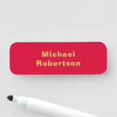 Porte-nom Cherry Rouge or couleurs Professional tendance mod (En situation)