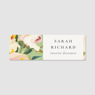 Porte-nom Chic Boho coloré vert rose rose rose floral