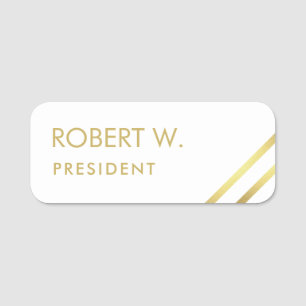 Porte-nom Chic Custom Company Professional White Gold